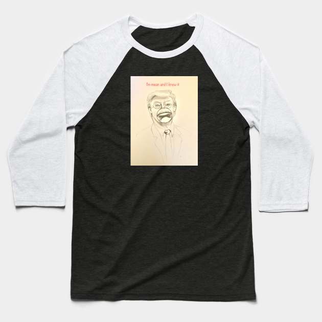 Donald Trump Baseball T-Shirt by The artist of light in the darkness 